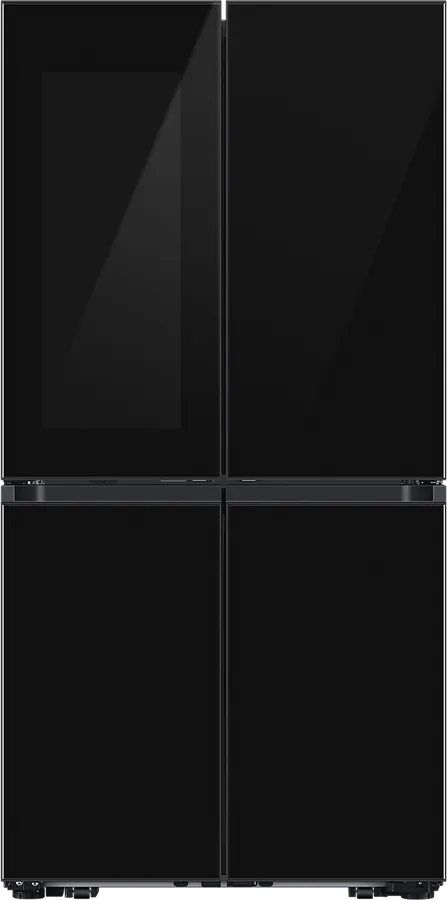 Bespoke AI French door fridge, See‑Thru door, Clean Black